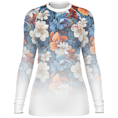 Chokefish™ Long Sleeve Rashguard Floral Woman's Shirt-008-2